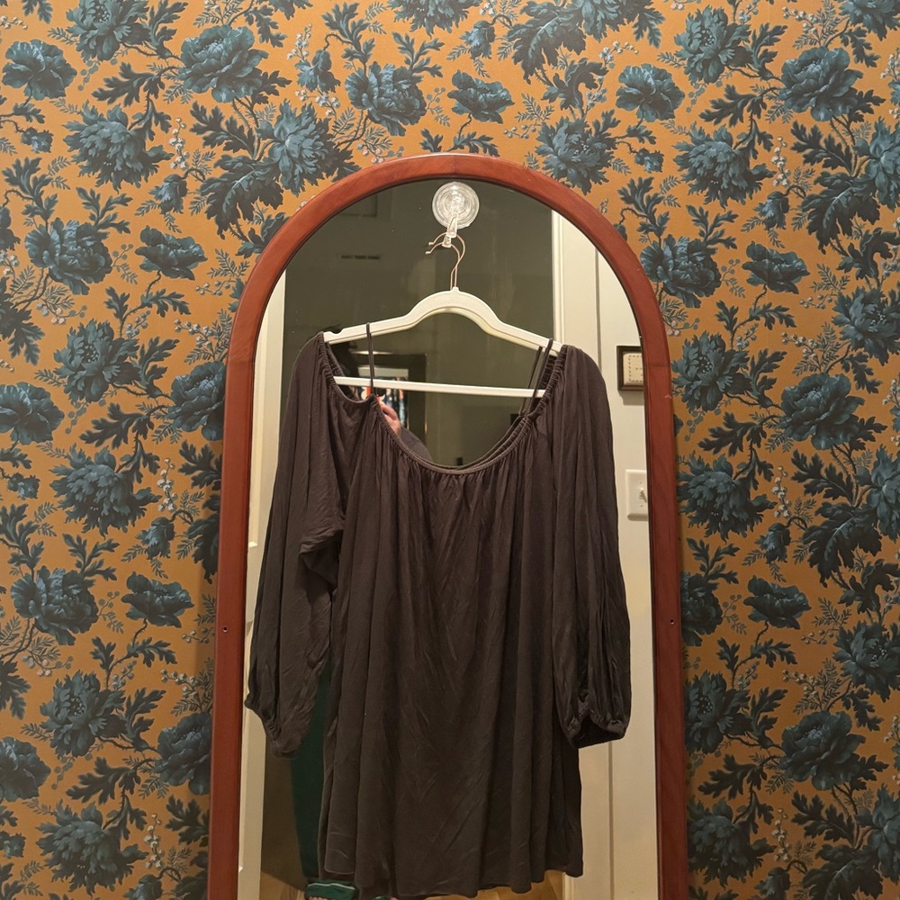 olive off the shoulder blouse